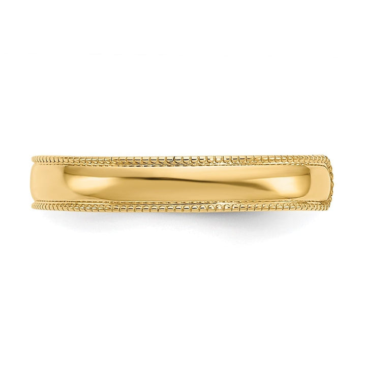 14k Yellow Gold Adjustable 3mm Milgrain Band Toe Ring