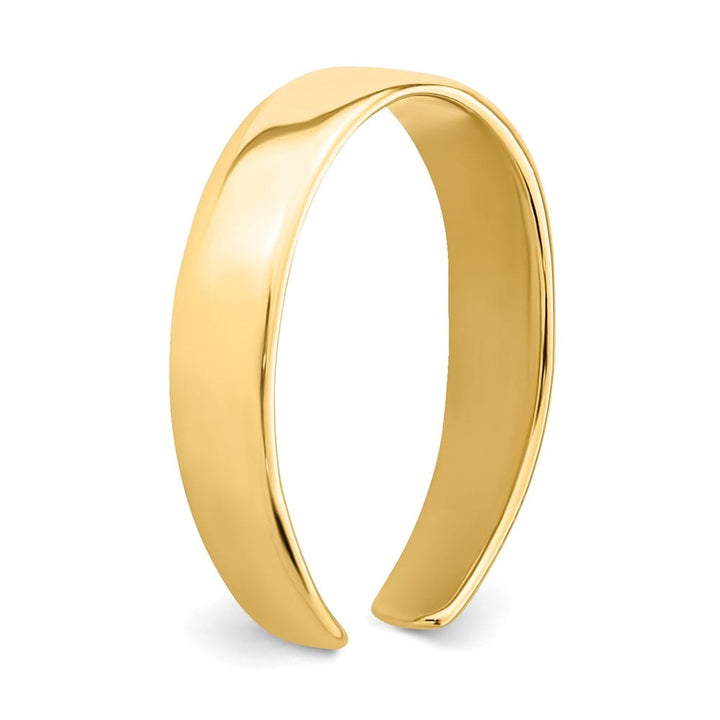 14k Yellow Gold Adjustable Polished 3mm Band Toe Ring