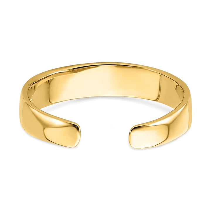 14k Yellow Gold Adjustable Polished 3mm Band Toe Ring