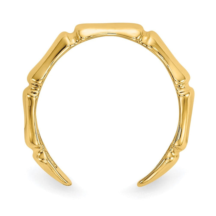 14k Yellow Gold Bamboo Toe Ring