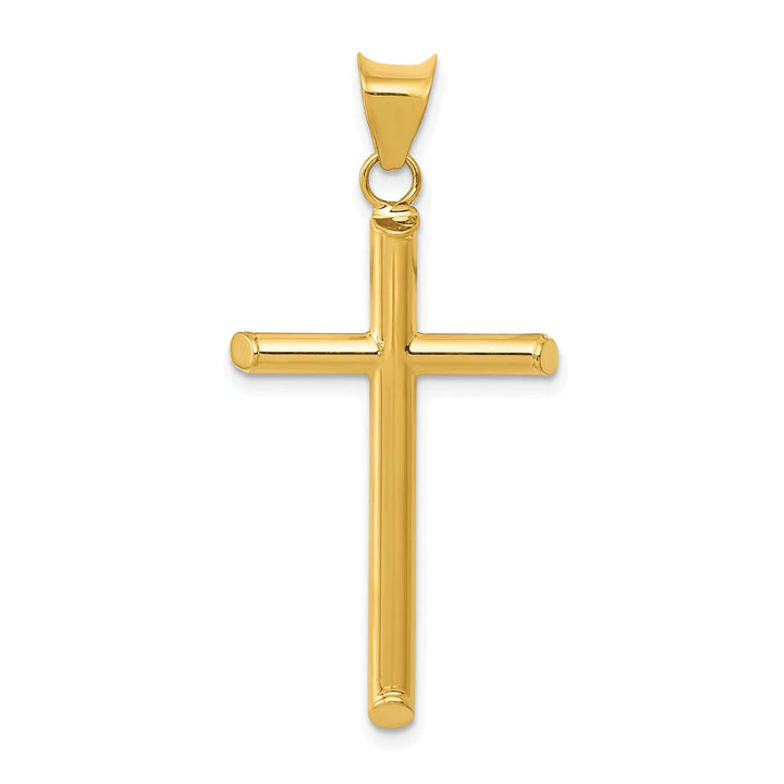 Lovely Rita's 14K Yellow Gold Bold 3-D Polished Hollow Latin Cross Pendant