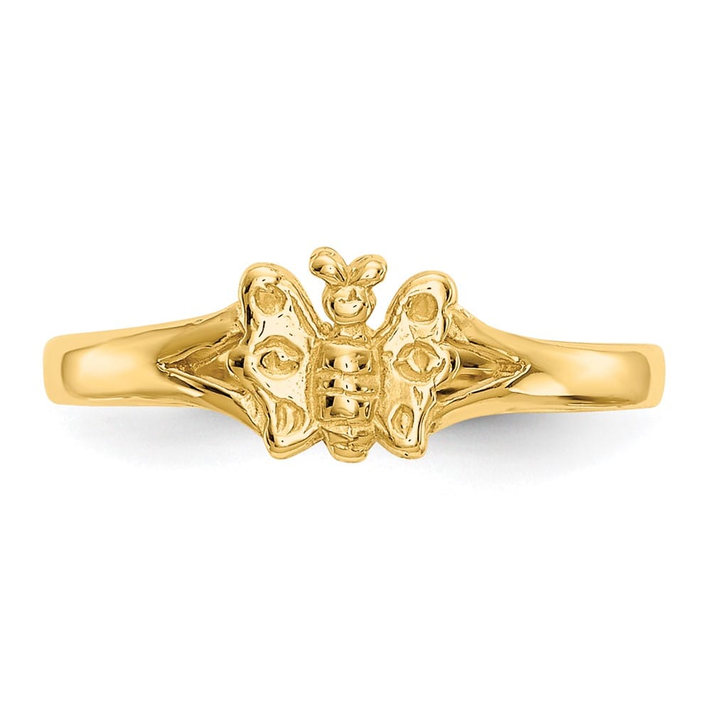 14k Yellow Gold Butterfly Ring