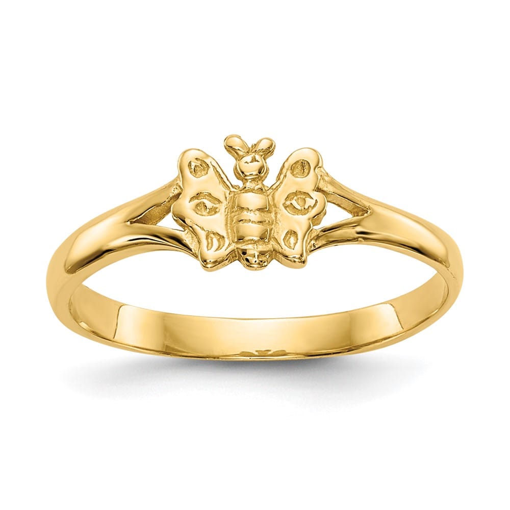 14k Yellow Gold Butterfly Ring
