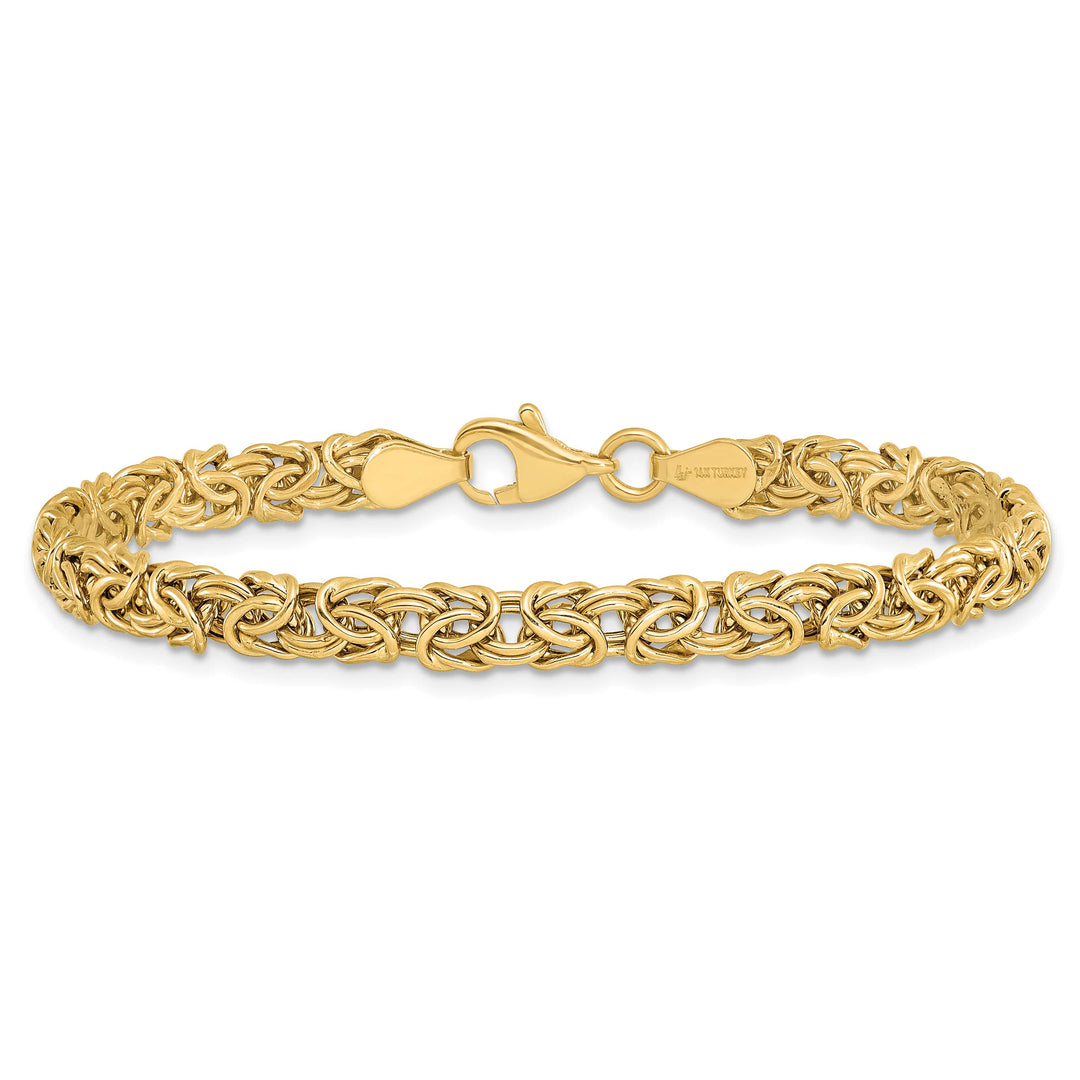 14K Yellow Gold Byzantine Bracelet 7 Inch