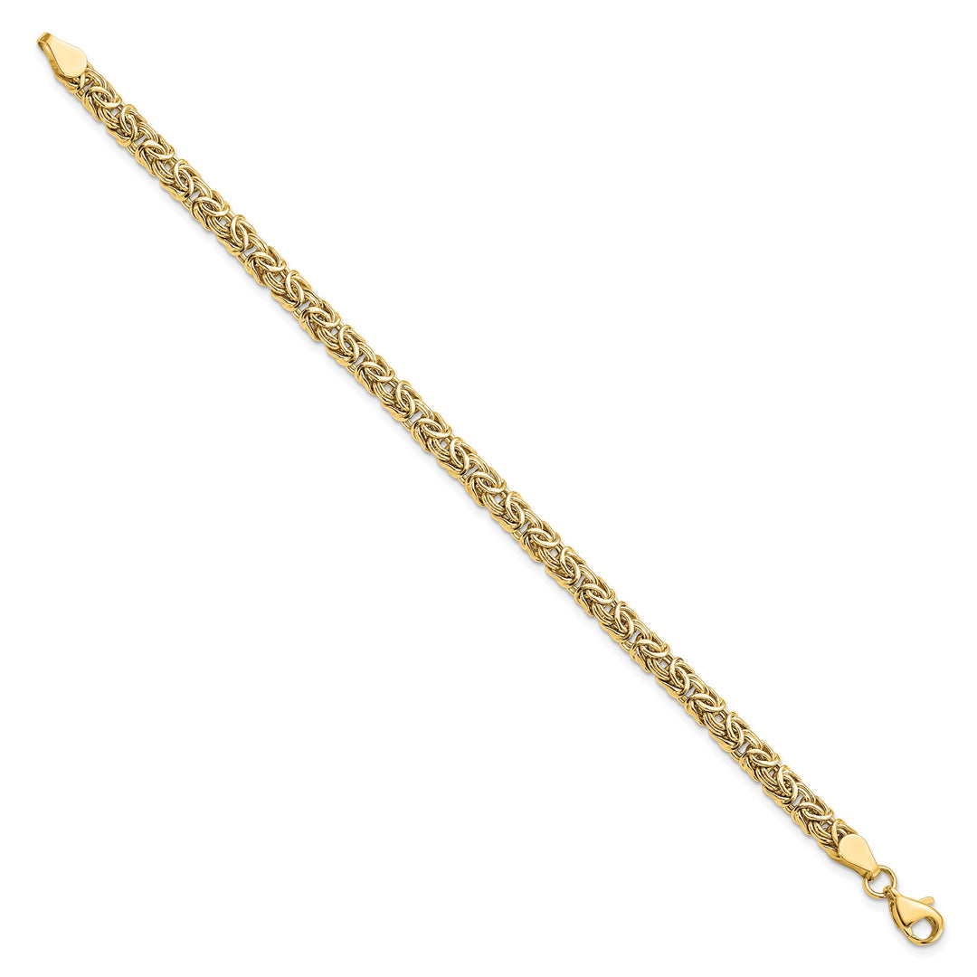 14K Yellow Gold Byzantine Bracelet 7 Inch