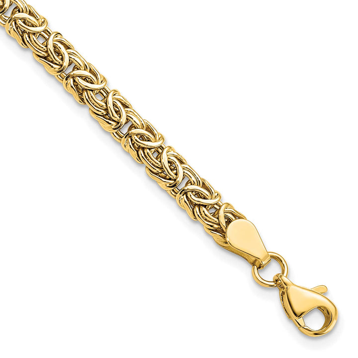 14K Yellow Gold Byzantine Bracelet 7 Inch