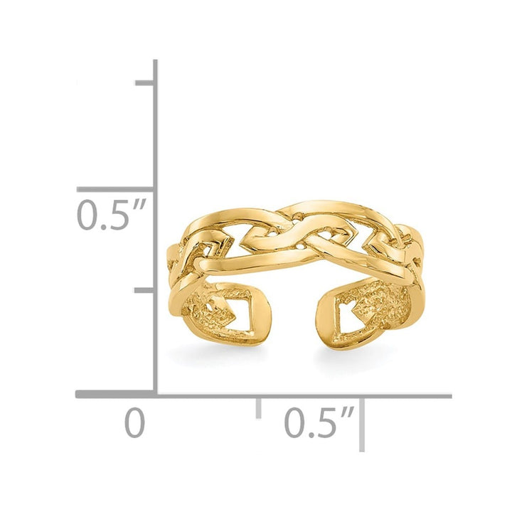14k Yellow Gold Celtic Knot Design Toe Ring