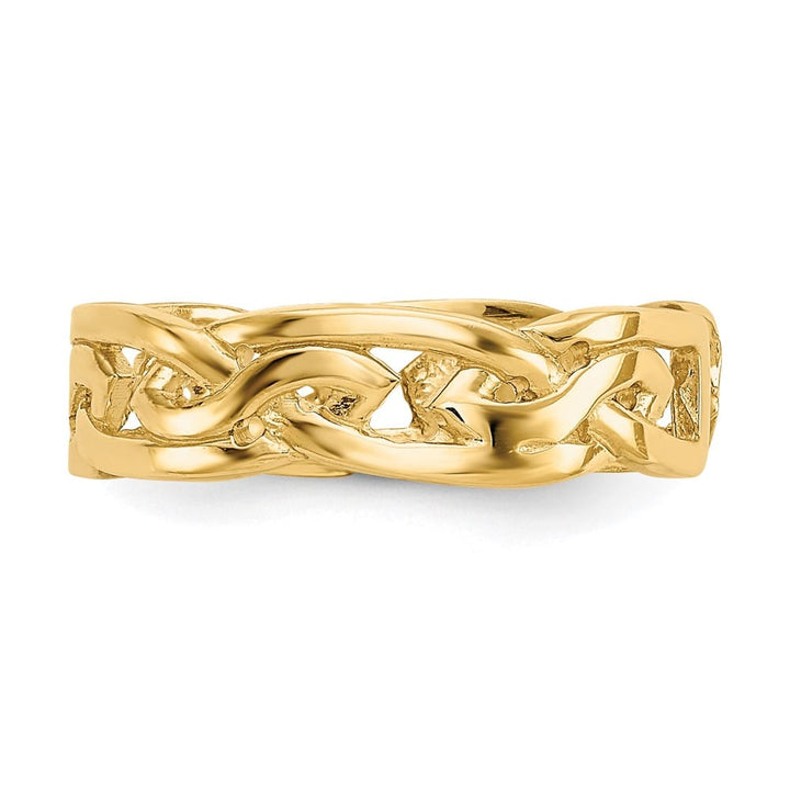 14k Yellow Gold Celtic Knot Design Toe Ring