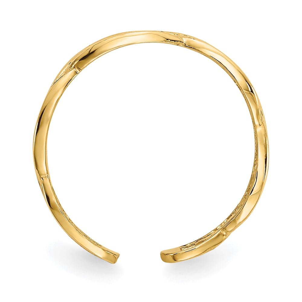 14k Yellow Gold Celtic Knot Design Toe Ring