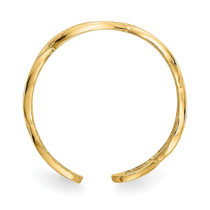 14k Yellow Gold Celtic Knot Design Toe Ring