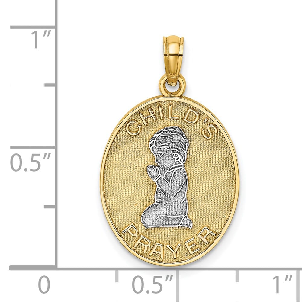 14K Yellow Gold Child's Prayer Boy/Now I Lay Me Down to Sleep Charm