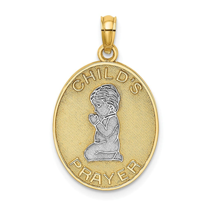 14K Yellow Gold Child's Prayer Boy/Now I Lay Me Down to Sleep Charm