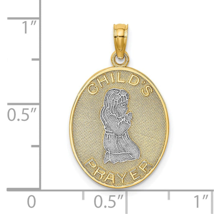 14K Yellow Gold Child's Prayer Girl/Now I Lay Me Down to Sleep Charm