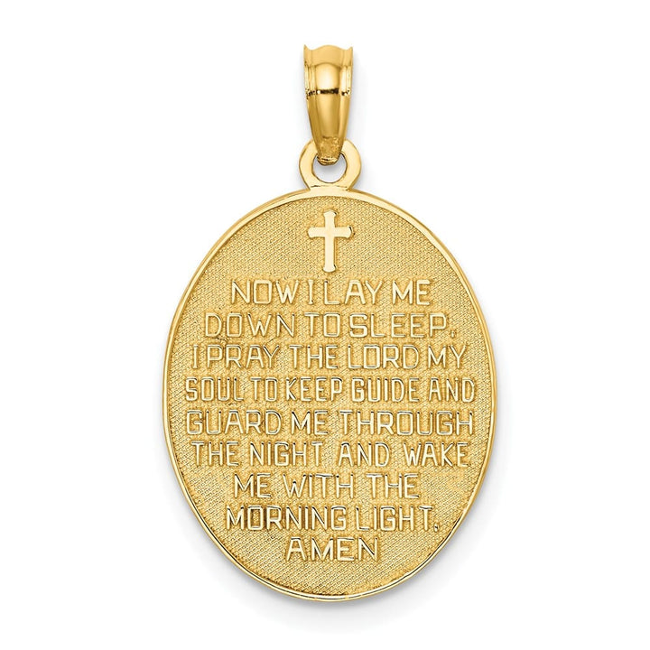 14K Yellow Gold Child's Prayer Girl/Now I Lay Me Down to Sleep Charm