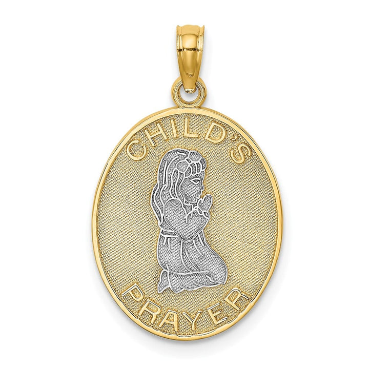 14K Yellow Gold Child's Prayer Girl/Now I Lay Me Down to Sleep Charm