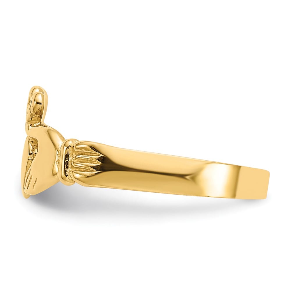 14k Yellow Gold Claddagh Ring