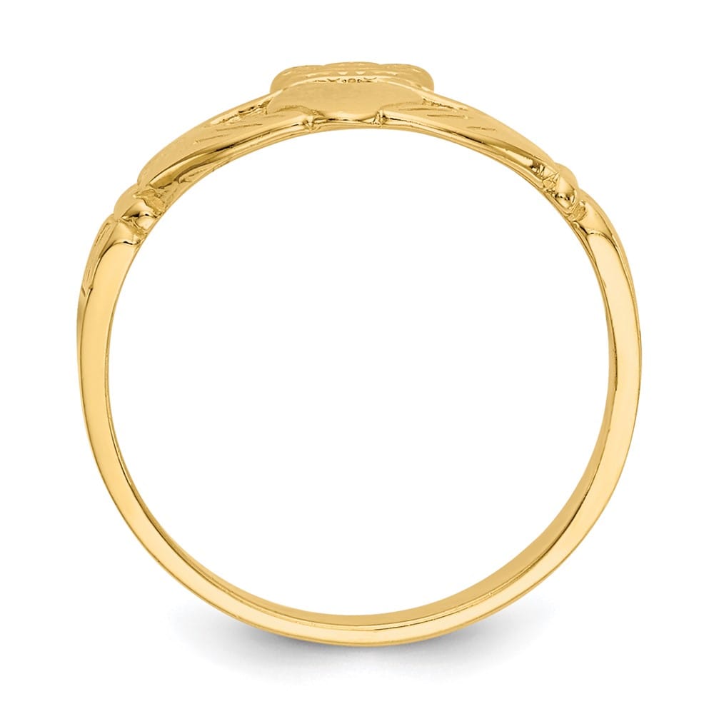 14k Yellow Gold Claddagh Ring