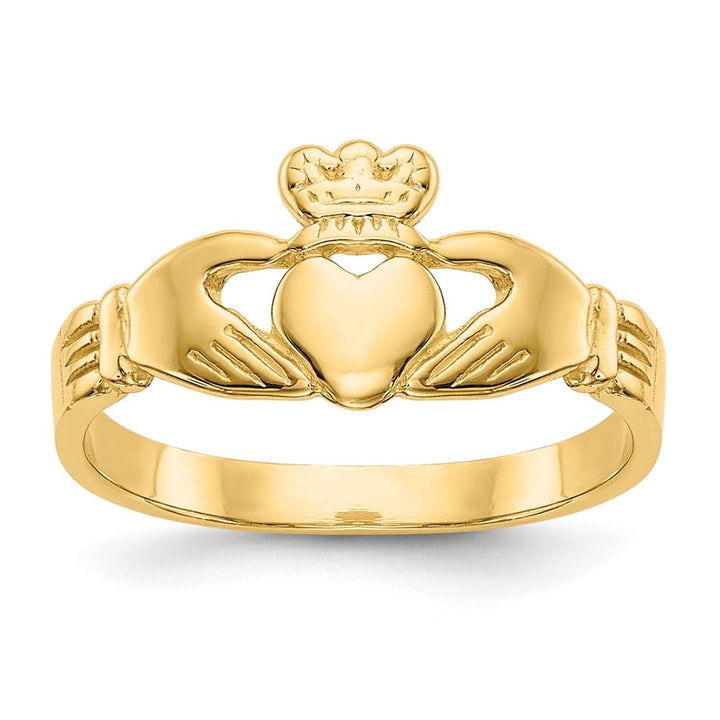 14k Yellow Gold Claddagh Ring