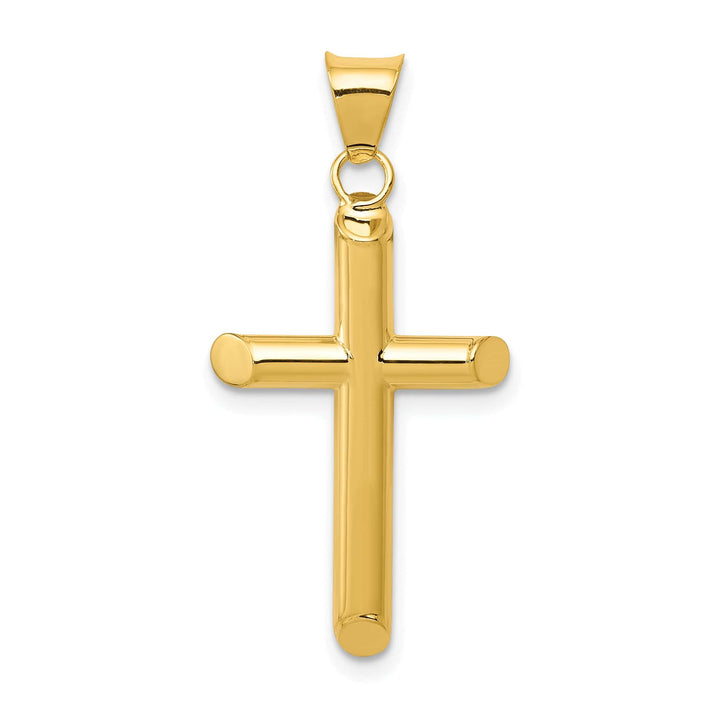 Lovely Rita's 14K Yellow Gold Classic 3-D Polished Hollow Latin Cross Pendant