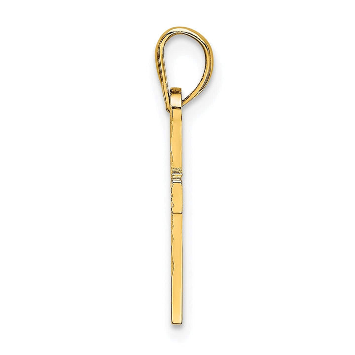 Lovely Rita's 14K Yellow Gold Classic Cut-out D.C Latin Cross Pendant
