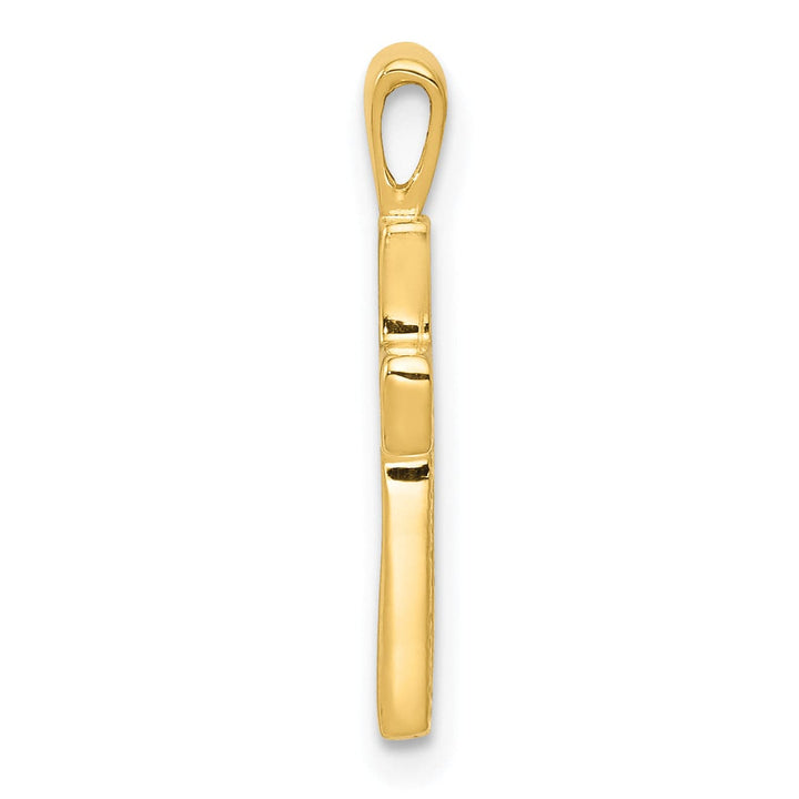 Lovely Rita's 14K Yellow Gold Classic Cut-out Design Latin Cross Pendant