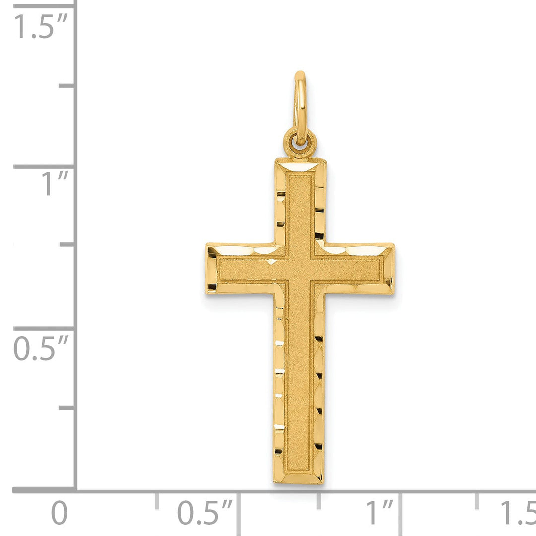 Lovely Rita's 14K Yellow Gold Classic D.C Latin Cross Pendant