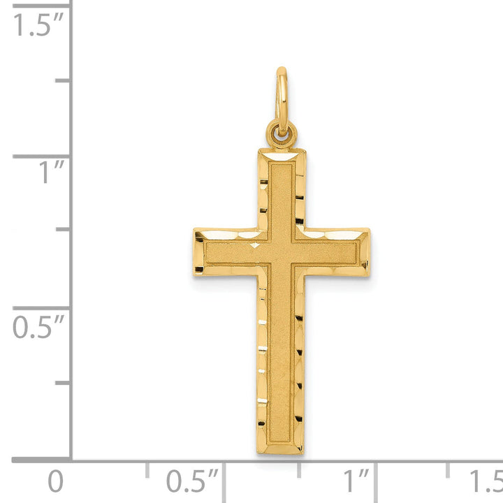 Lovely Rita's 14K Yellow Gold Classic D.C Latin Cross Pendant