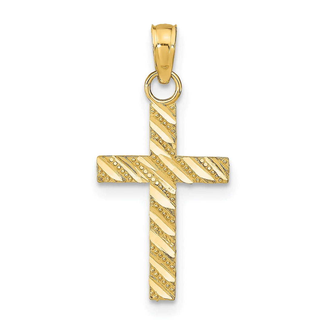 Lovely Rita's 14K Yellow Gold Classic D.C Religious Detailed Latin Cross Pendant