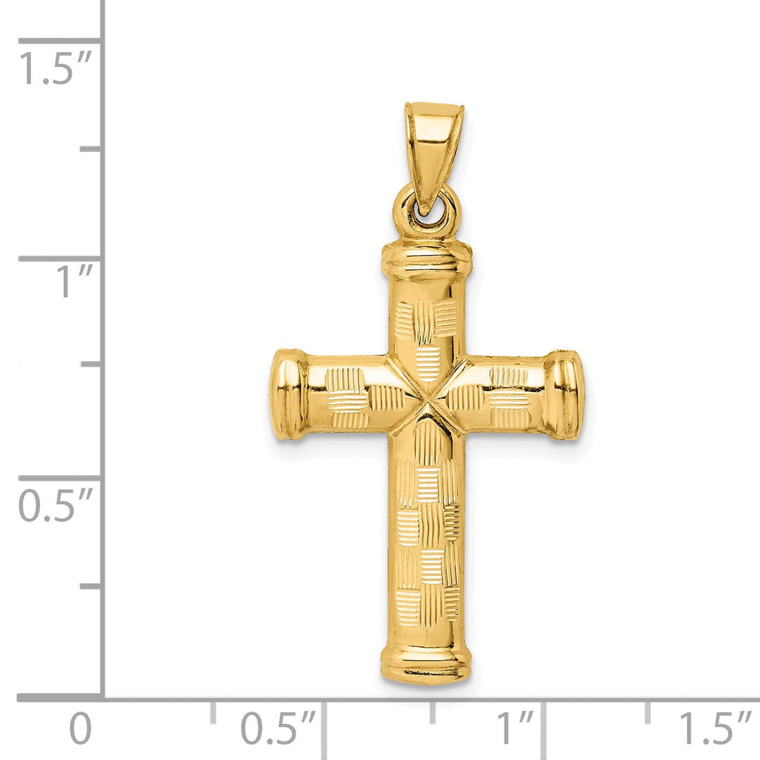 Lovely Rita's 14K Yellow Gold Classic D.C Religious Latin Cross Pendant