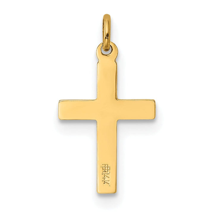 Lovely Rita's 14K Yellow Gold Classic Floral Latin Cross Pendant