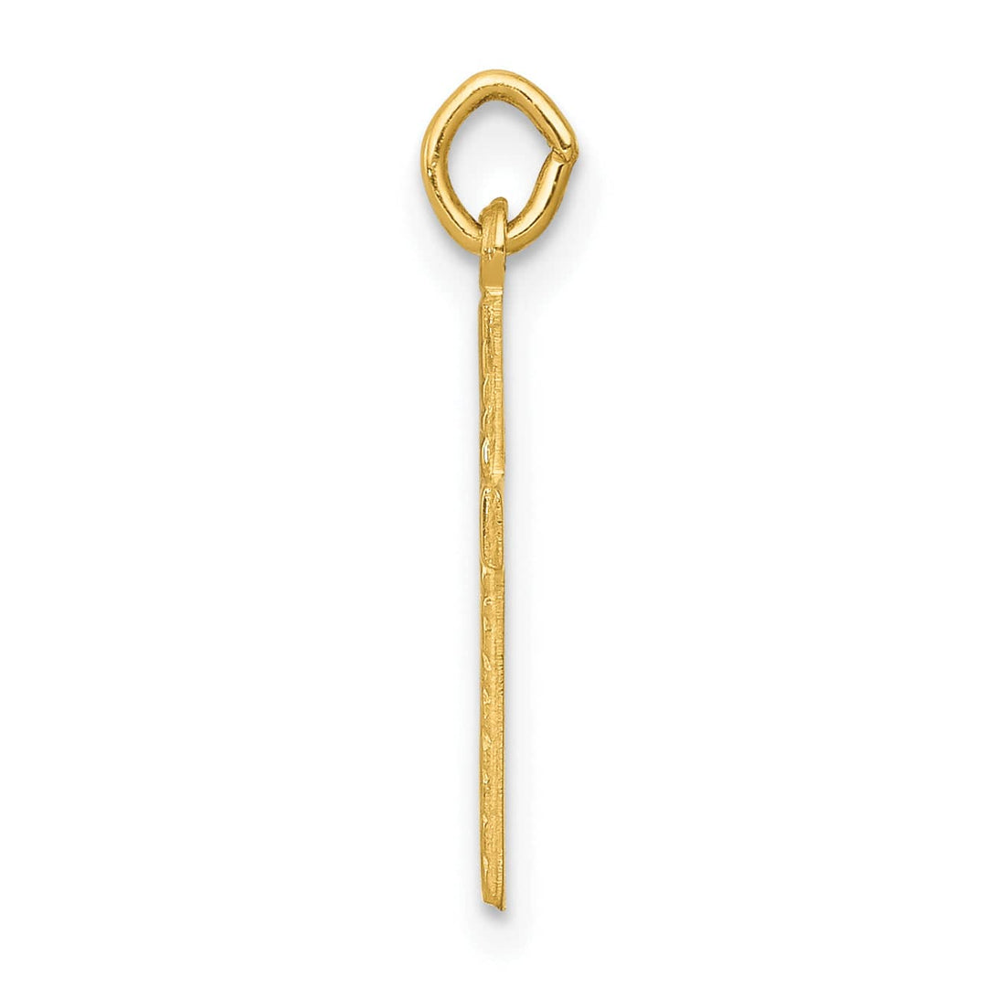 Lovely Rita's 14K Yellow Gold Classic Floral Latin Cross Pendant