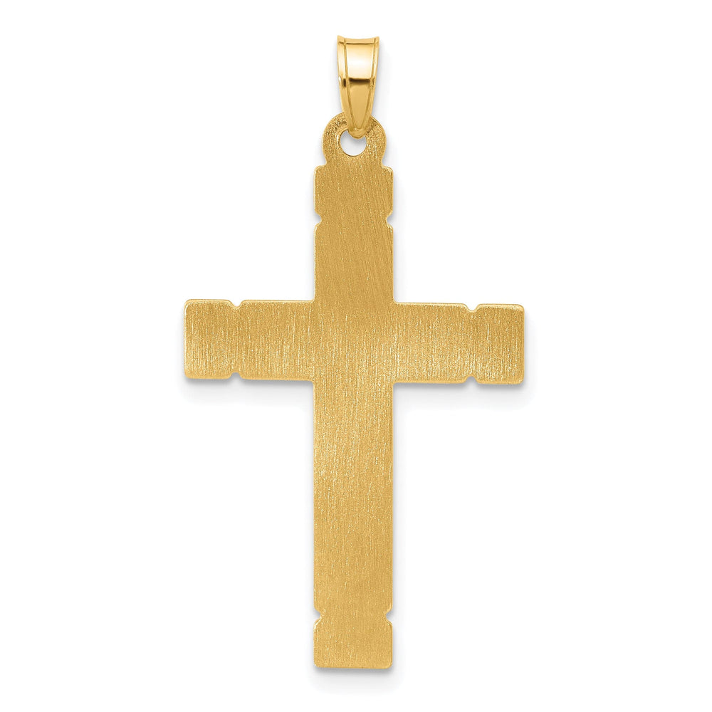 Lovely Rita's 14K Yellow Gold Classic & Grooved Hollow Latin Cross Pendant