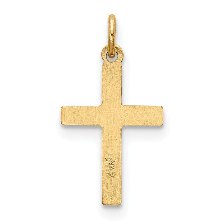 Lovely Rita's 14K Yellow Gold Classic Heart Latin Cross Pendant