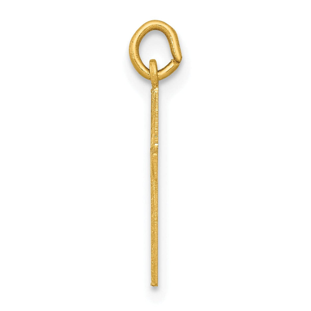 Lovely Rita's 14K Yellow Gold Classic Heart Latin Cross Pendant