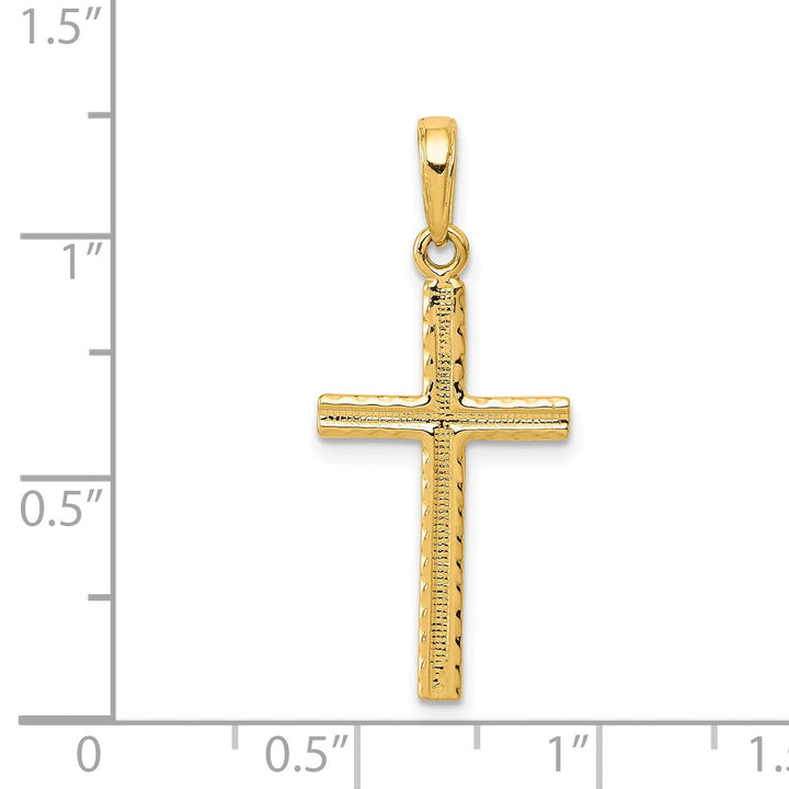 Lovely Rita's 14K Yellow Gold Classic Latin Cross Pendant