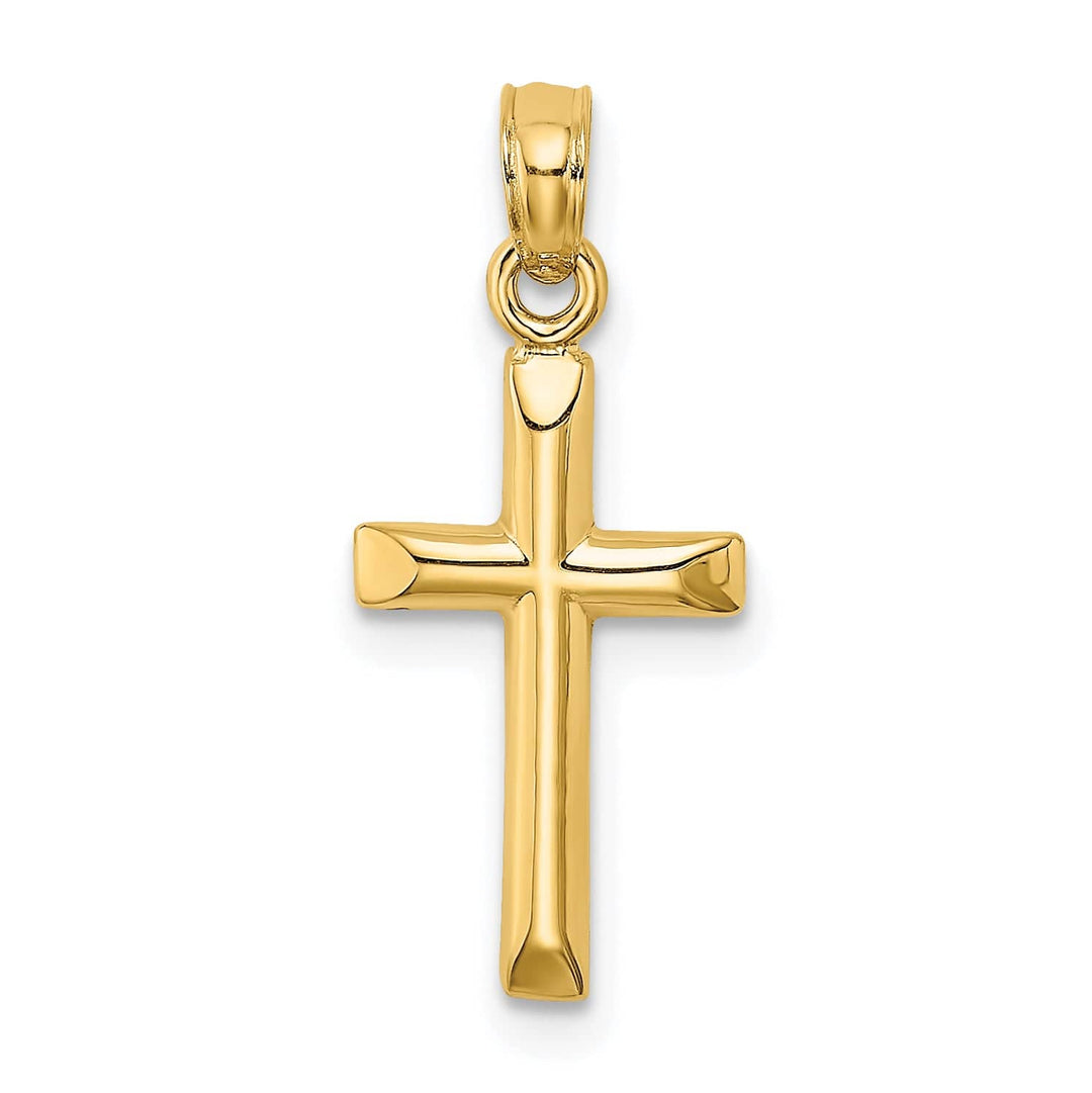 Lovely Rita's 14K Yellow Gold Classic Polished Detailed Latin Cross Pendant