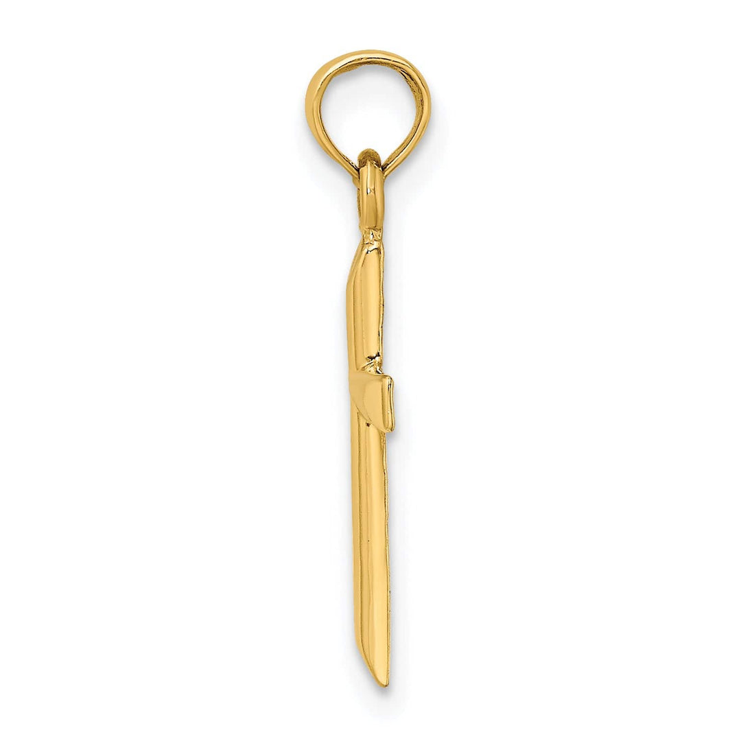 Lovely Rita's 14K Yellow Gold Classic Polished Detailed Latin Cross Pendant