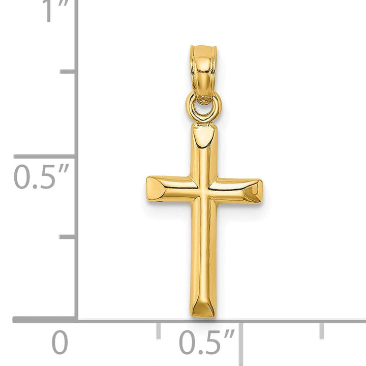Lovely Rita's 14K Yellow Gold Classic Polished Detailed Latin Cross Pendant