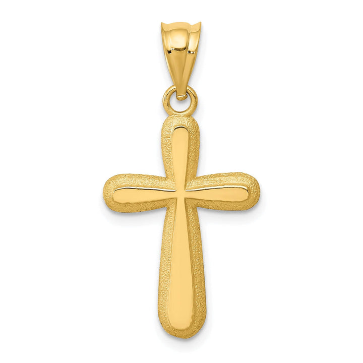 Lovely Rita's 14K Yellow Gold Classic Polished Detailed Latin Cross Pendant