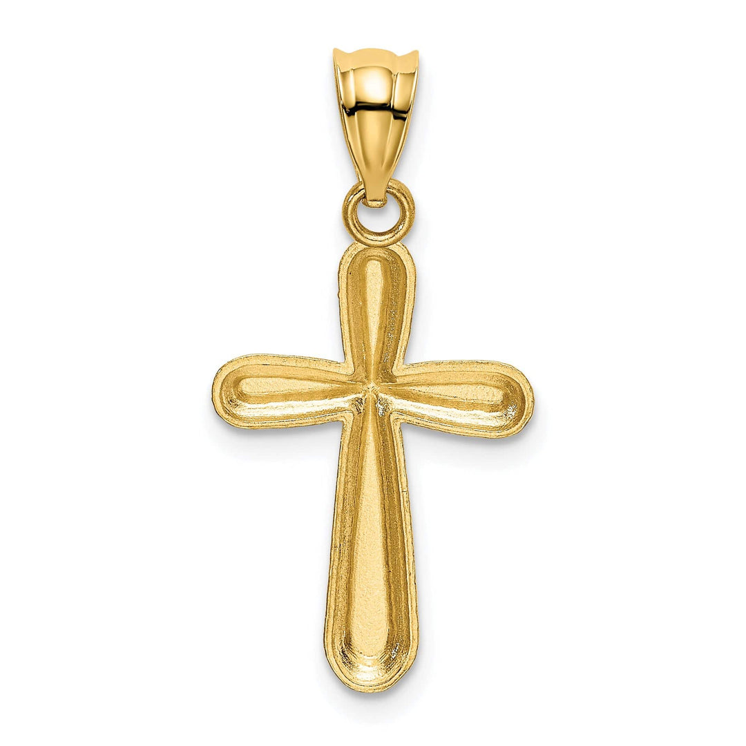 Lovely Rita's 14K Yellow Gold Classic Polished Detailed Latin Cross Pendant