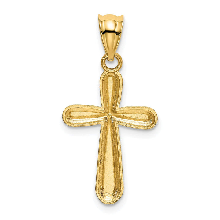 Lovely Rita's 14K Yellow Gold Classic Polished Detailed Latin Cross Pendant