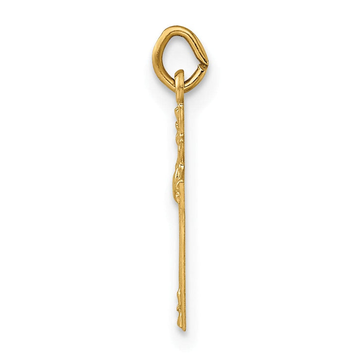 Lovely Rita's 14K Yellow Gold Classic Polished Heart Latin Cross Pendant