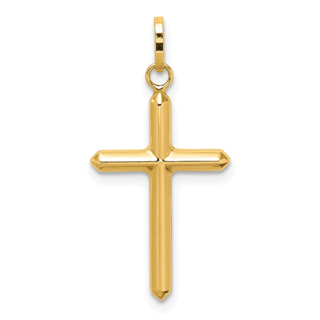 Lovely Rita's 14K Yellow Gold Classic Polished Hollow Latin Cross Pendant