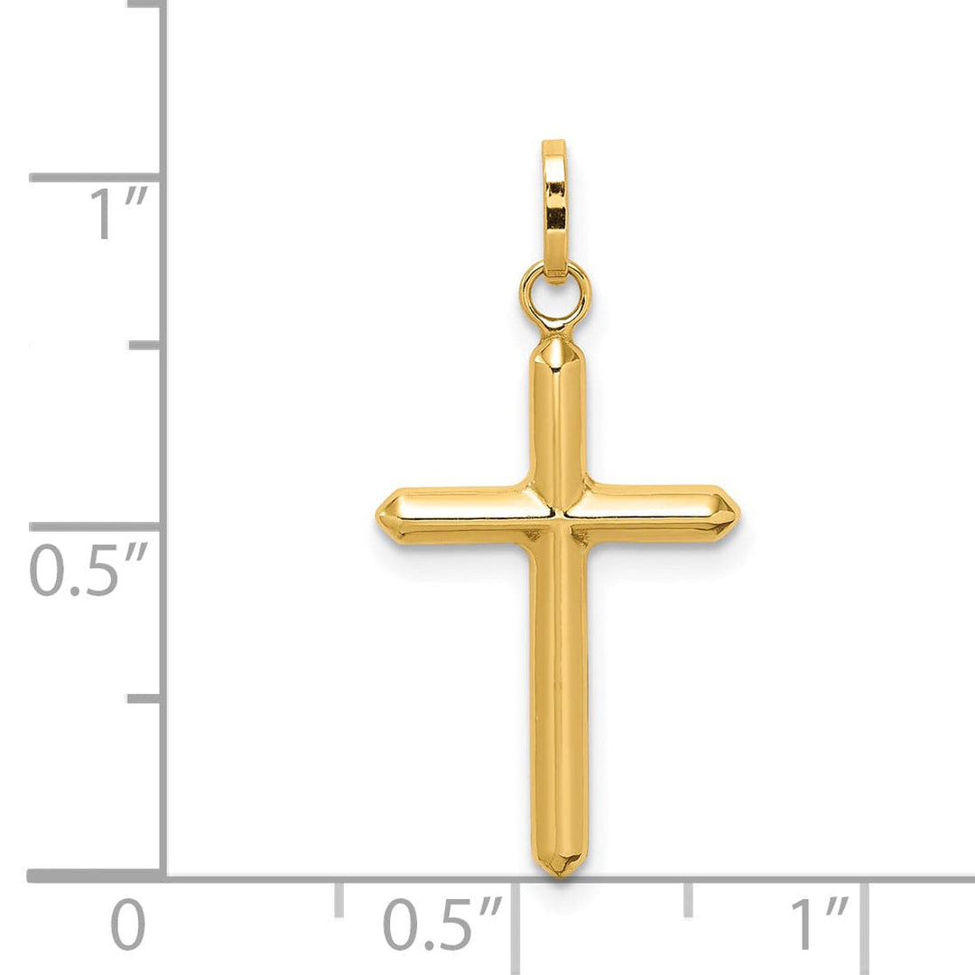 Lovely Rita's 14K Yellow Gold Classic Polished Hollow Latin Cross Pendant