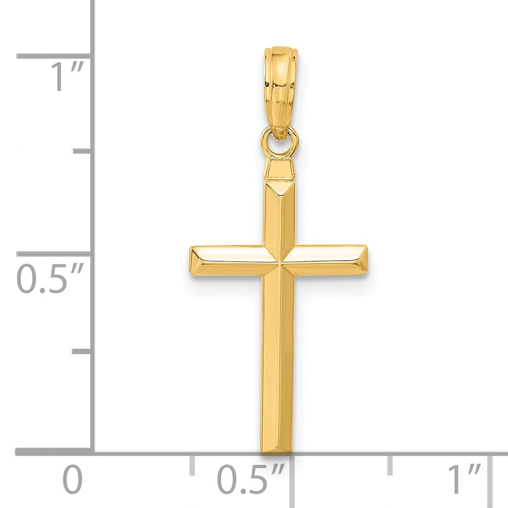 Lovely Rita's 14K Yellow Gold Classic Reversible Latin Cross Pendant