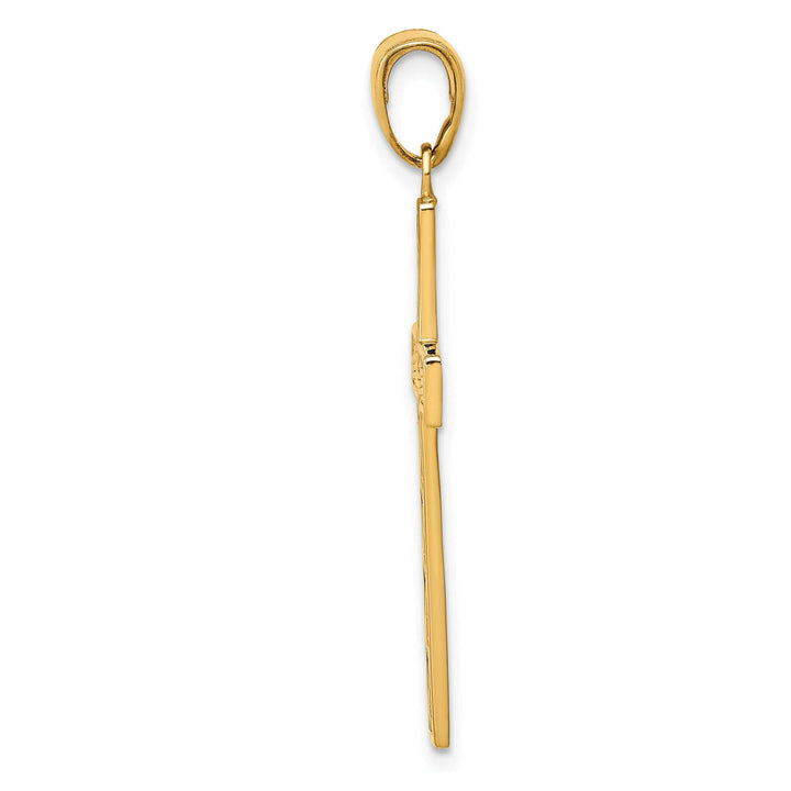 Lovely Rita's 14K Yellow Gold Classic Rope Latin Cross Pendant