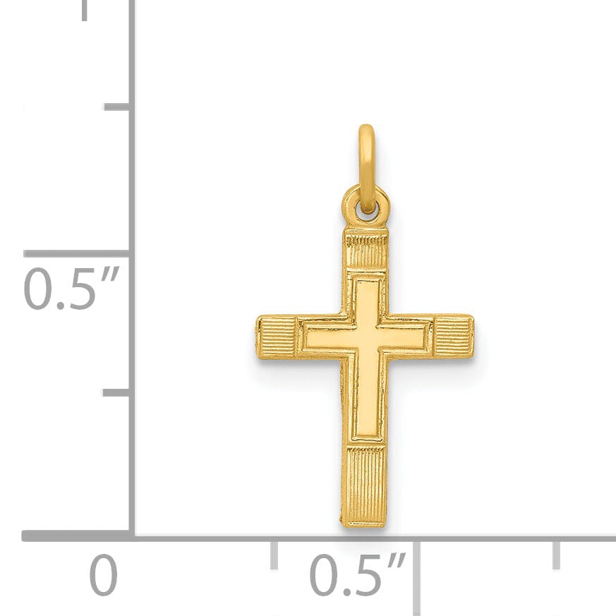Lovely Rita's 14K Yellow Gold Classic Small Latin Cross Pendant