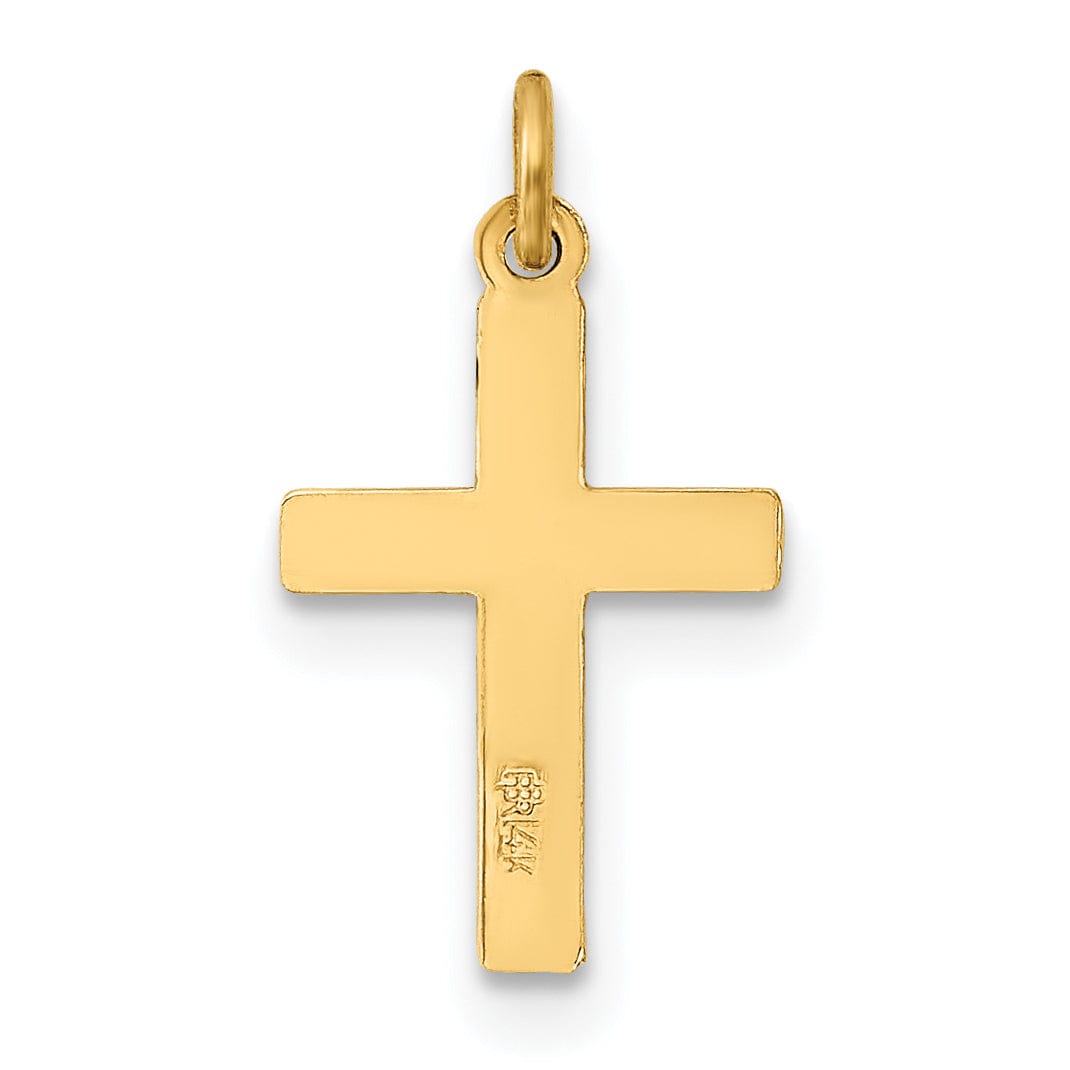 Lovely Rita's 14K Yellow Gold Classic Small Latin Cross Pendant