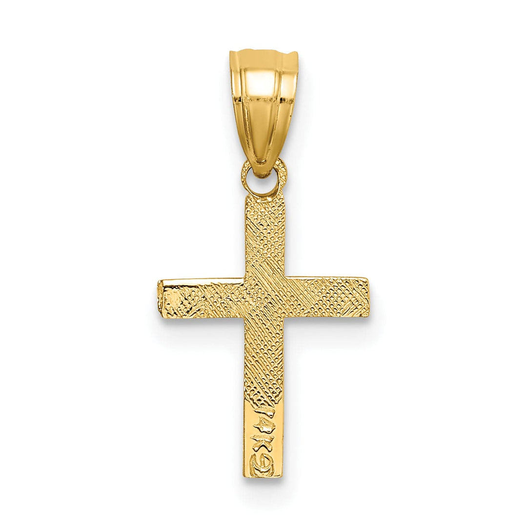 Lovely Rita's 14K Yellow Gold Classic Star Pattern Latin Cross Pendant