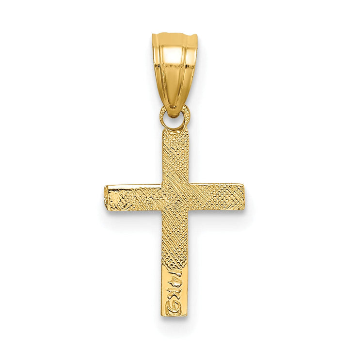 Lovely Rita's 14K Yellow Gold Classic Star Pattern Latin Cross Pendant